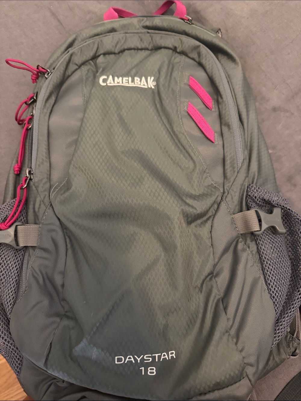 CamelBak Daystar 18 Gray Backpack with Pink Accents